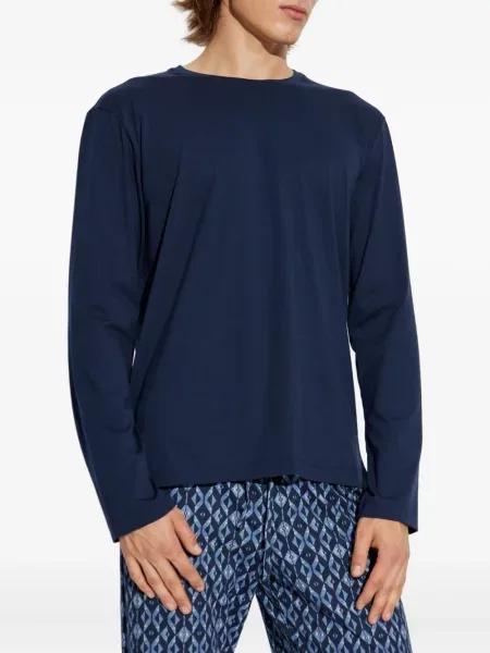 Lung tricou Hanro albastru