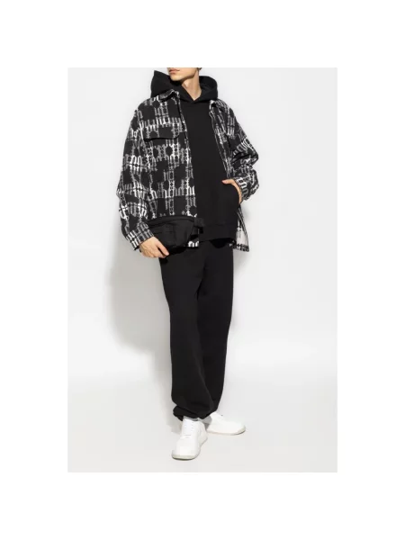 Bluza z kapturem Palm Angels klasyczna czarna