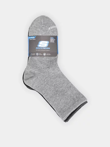 Skechers Набір шкарпеток Для хлопчиків Бавовна/поліестер сірий
