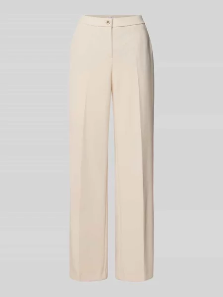 Spodnie z Kantami Model Hillda' Stehmann białe