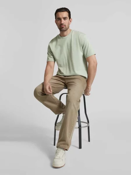Oversized T-shirt z okrągłym dekoltem Lindbergh zielona