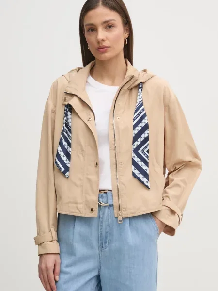 Gaudi geaca de tranzitie oversize bej