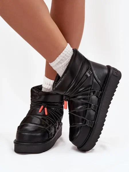 Čizme za snijeg D.franklin s platformom crna