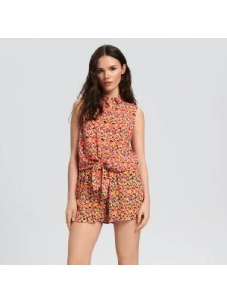 Sinsay Vzorované kraťasy oranžová