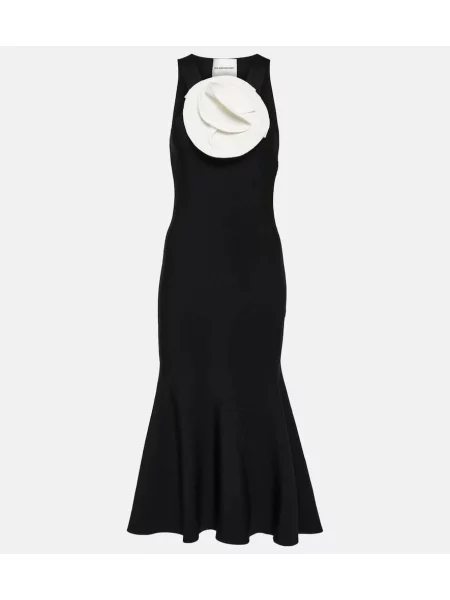 Sukienka midi Roland Mouret w kwiatki do kolan garniturowa czarna