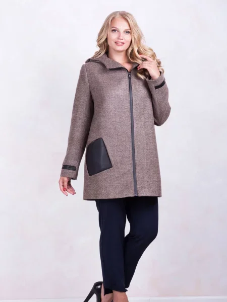 Пальто All Posa текстиль коричневий