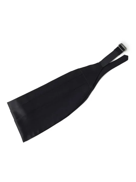 Satynowy pasek Brunello Cucinelli czarny