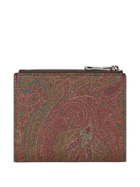 Portofel Etro cu model paisley maro