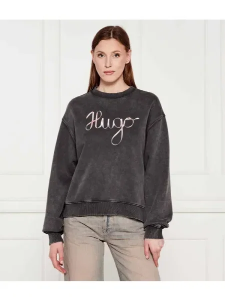 HUGO Hanorac | Oversize fit negru