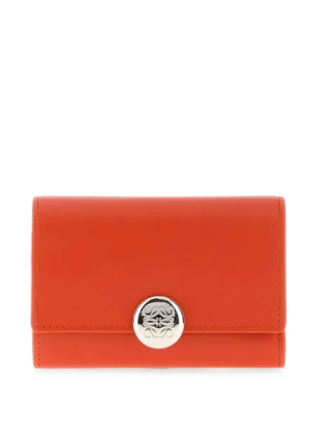 Kožená peněženka Loewe oranžová