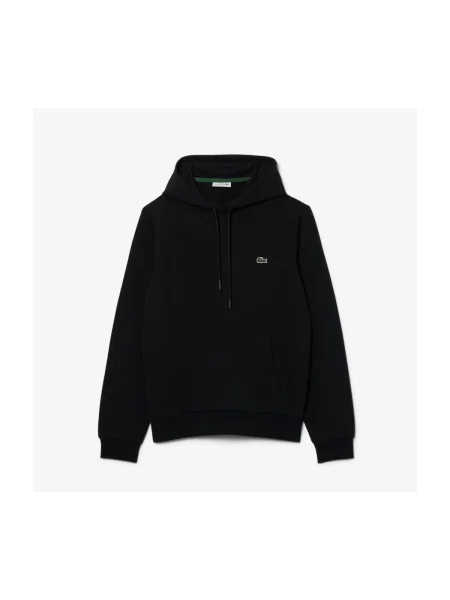 Hanorac cu glugă Lacoste negru