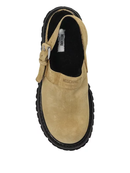 Papuci tip mules Moschino cu cataramă