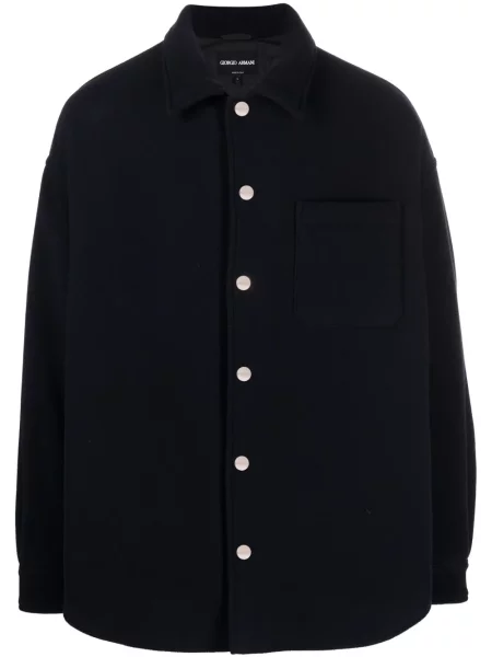 Geacă Giorgio Armani de lână albastru