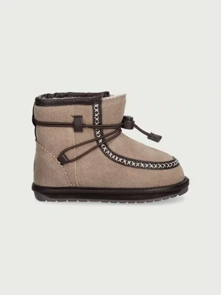 Emu Australia gyerek bőr téli cipő Hunter Mini bézs