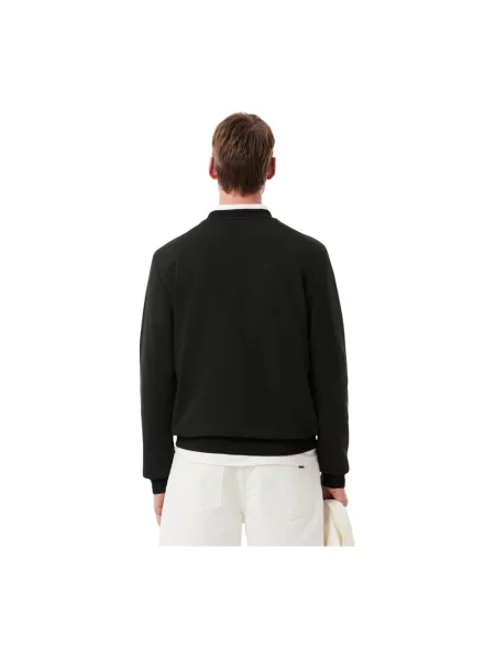 Bluza Lacoste z długim rękawem polarowa czarna