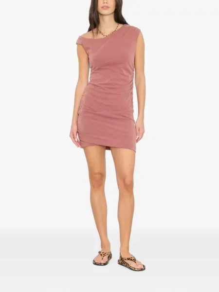 Rochie mini Xirena cu volane roz