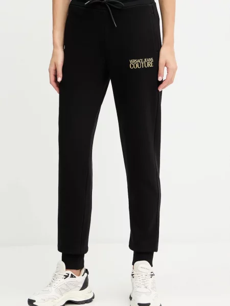 Спортивні штани Versace Jeans Couture з аплікацією чорний