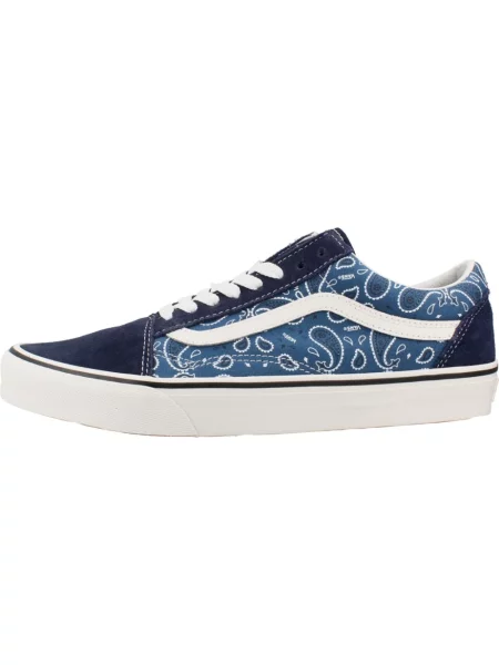 Sneakersy Vans Old Skool zamszowe z wzorem paisley niebieskie