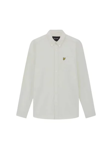 Koszula Lyle & Scott z twillu biała