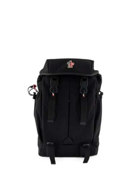 Rucsac Moncler Grenoble din piele cu cataramă negru