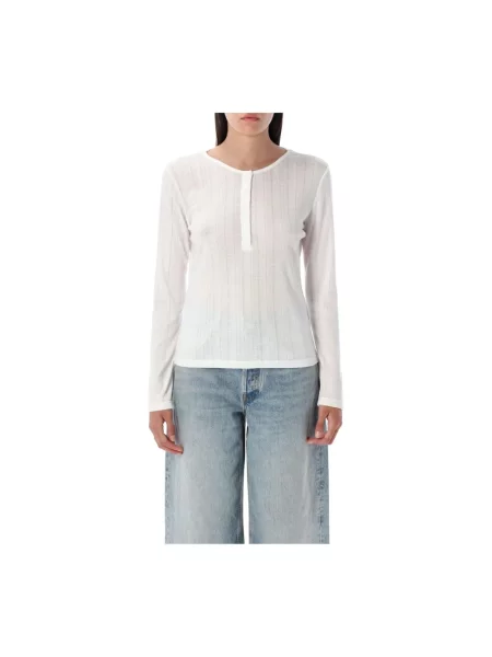 Top Anine Bing z długim rękawem biały