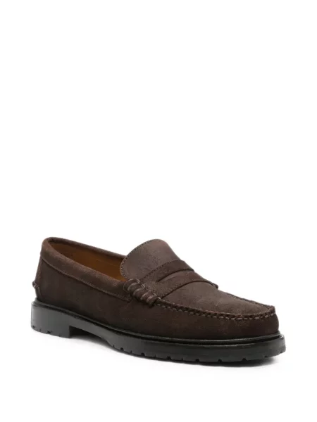 Pantofi loafer Sebago din piele de căprioară maro