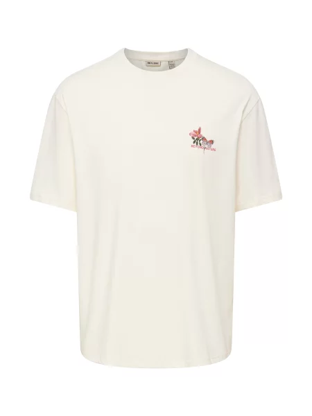 Only & Sons Tricou ONSNATURE verde închis / roșu deschis alb