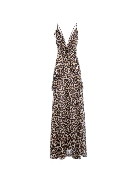 Rochie maxi Cuanna cu imagine cu model leopard