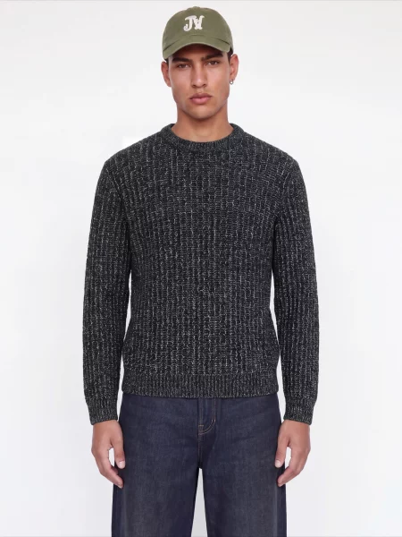 JACK & JONES Svetr JJJAXON marine modrá bílá