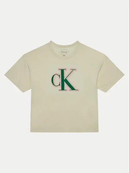 Calvin Klein Jeans T-Shirt Εκρού Boxy Fit