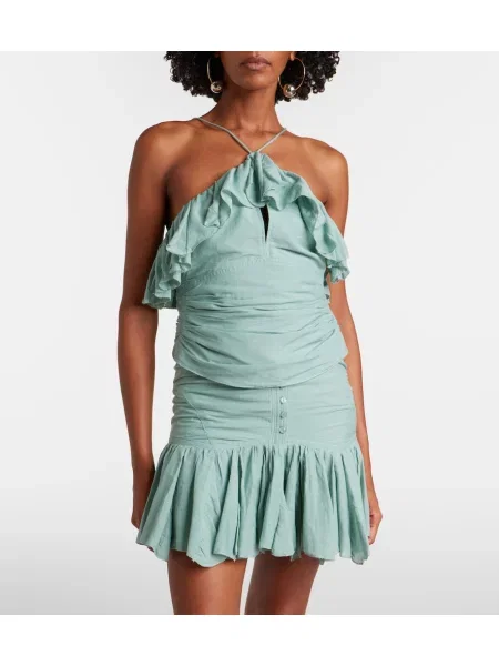 Top Marant Etoile cu gât halter verde