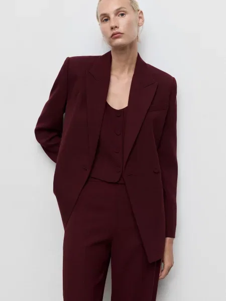 Блейзер MANGO бордовий