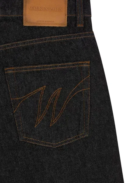 Blugi Walk In Paris cu broderie negru