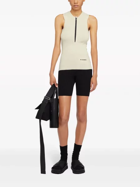 Raštuotos briaunotas sportiniai šortai Jil Sander juoda