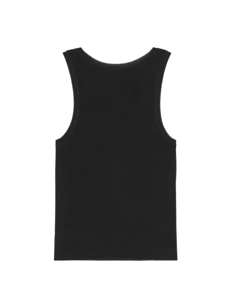 Dzianinowy top Saint Laurent na ramiączkach czarny
