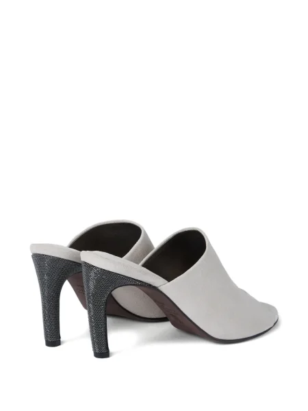Papuci tip mules Brunello Cucinelli gri