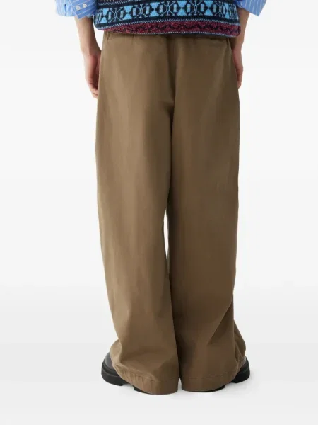 Plisované kalhoty Tomboy hnědé