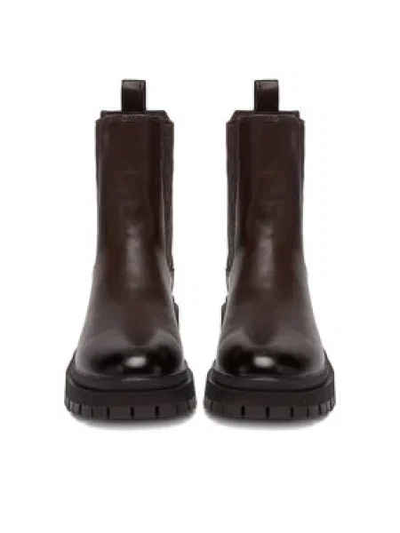 Kotníková obuv s elastickým prvkem Nine West hnědé