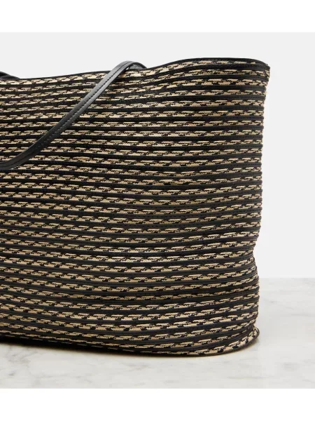 Geantă shopper The Row din piele negru