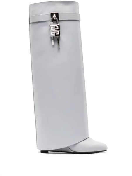 Botine Givenchy din piele gri