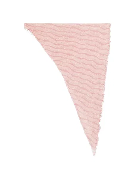 Fular Hemisphere cu franjuri roz