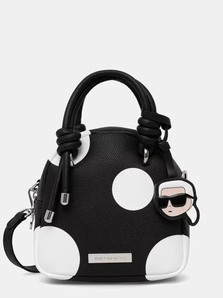 Karl Lagerfeld geantă crossbody pentru femei cu imitație de piele IKON negru