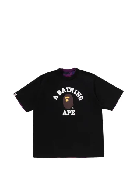 Terepmintás megfordítható póló A Bathing Ape® nyomtatás fekete