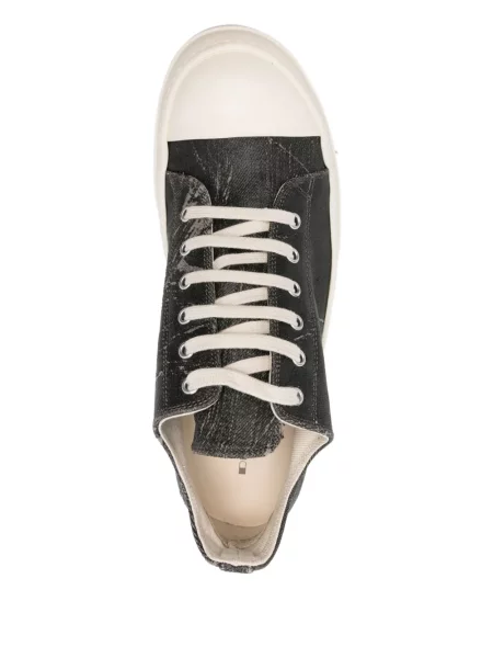 Sneakerși Rick Owens Drkshdw cu șireturi cu imagine din dantelă negru