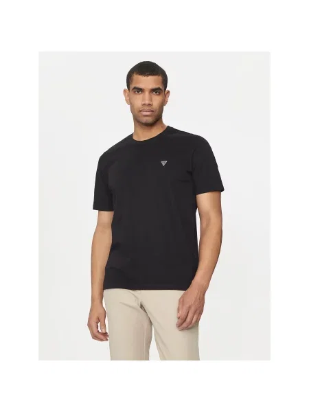 Guess T-Shirt Regular Fit μαύρο