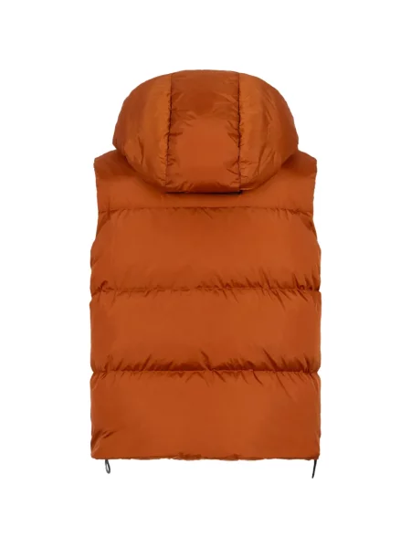Vestă din puf Dsquared2 cu glugă portocaliu