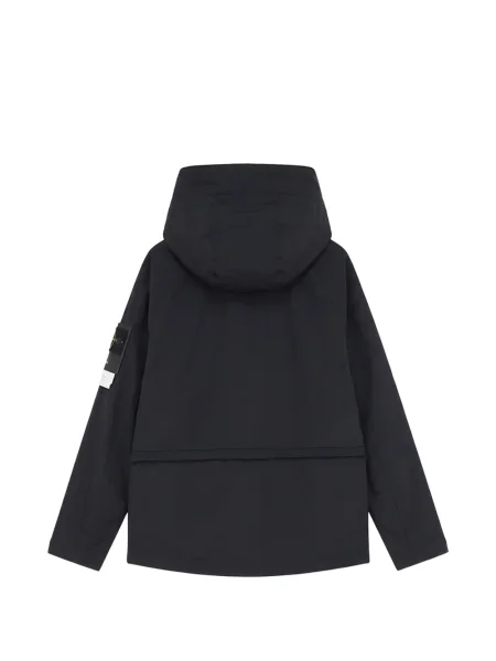 Geacă Stone Island cu glugă cu strasuri albastru