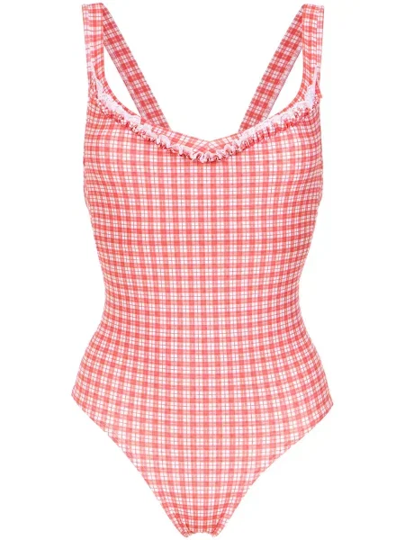 Costum de baie Amir Slama în carouri roșu