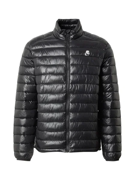 Karl Lagerfeld Geacă de primăvară-toamnă gri deschis / negru alb