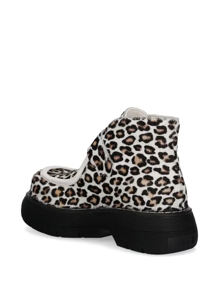 Botine Msgm cu imagine cu model leopard cu cataramă maro